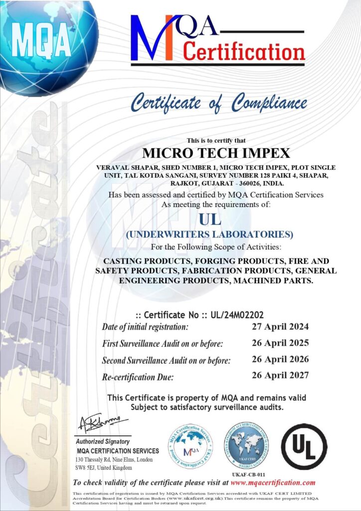 UL MicroTechImpex - Certificate